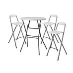 Bardi 2 Delige Inklapbare Barkrukken Set Voor Statafel - WIT, Huis en Inrichting, Barkrukken, Met voetsteun, Nieuw, Ophalen of Verzenden