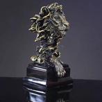 ADO - Beeldje - Lion Head Figurine on Pedestal - Hars