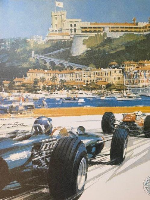 Anonymous - Poster pubblicitario- GP Monaco 1966- (After), Antiek en Kunst, Kunst | Tekeningen en Foto's