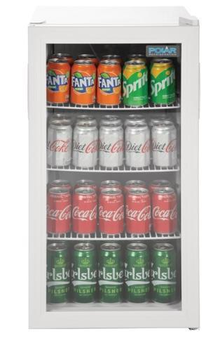 Blikjeskoelkast glazen deur wit 88 liter | 82.5x43x48cm, Zakelijke goederen, Horeca | Keukenapparatuur, Verzenden