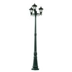 Klassieke buiten lantaarn donker groen 217cm 3-lichts IP44 -, Nieuw, Kunststof, Minder dan 50 watt