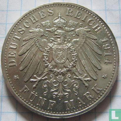 Pruisen 5 mark 1914, Postzegels en Munten, Munten | Europa | Niet-Euromunten, Losse munt, Goud, Zilver, Overige landen, Verzenden