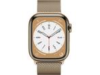 Apple Watch Series 8, 41mm, GPS + Cellular, RVS, Milanees, Verzenden, Zo goed als nieuw