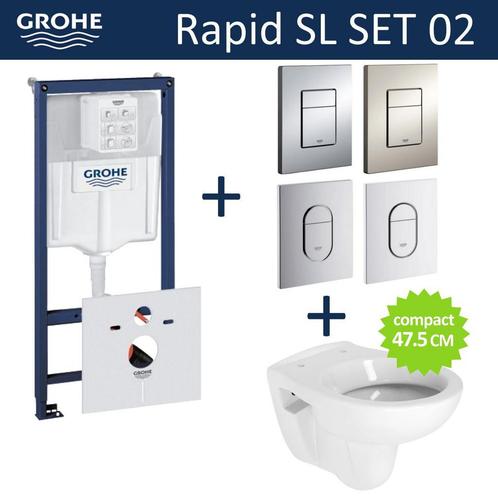 Grohe Rapid SL Toiletset set02 B&W Compact met Grohe Arena, Doe-het-zelf en Verbouw, Sanitair, Overige typen, Nieuw, Ophalen of Verzenden