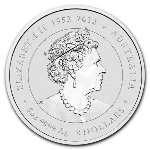 Australië. 2024 5 oz $8 AUD Australian Silver Lunar Year of, Postzegels en Munten, Edelmetalen en Baren