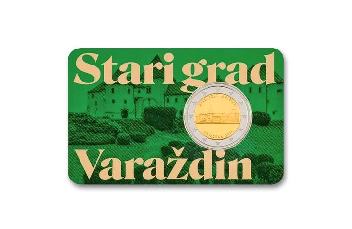 2 euro Stari Grad - Varazdin in coincard 2024 - Kroatië, Postzegels en Munten, Munten | Europa | Euromunten, Verzenden