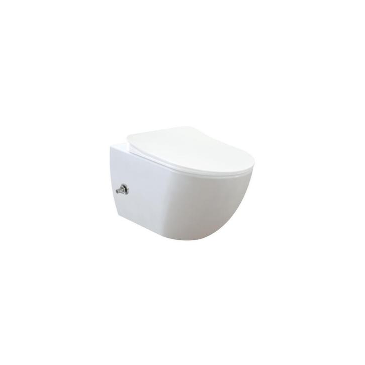 Wandcloset Creavit Free met Bidetkraan Rimfree Wit Keramiek, Huis en Inrichting, Badkamer | Complete badkamers, Nieuw, Ophalen of Verzenden