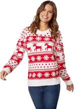 2dekans | Dressforfun Kersttrui wintertoverpracht wit-rood, Ophalen of Verzenden, Zo goed als nieuw