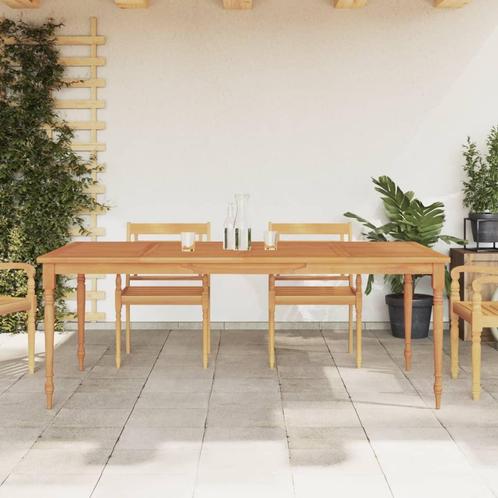 vidaXL Tafel Batavia 200x100x75 cm massief teakhout, Tuin en Terras, Tuintafels, Nieuw, Teakhout, Verzenden