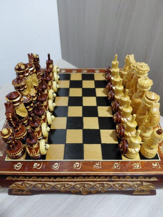 Schaakspel - Hout, Antiek en Kunst, Curiosa en Brocante