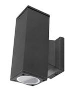 Buitenlamp vierkant zwart | dubbele GU10 lampvoet voor twee, Huis en Inrichting, Lampen | Overige, Verzenden, Nieuw