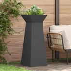 vidaXL Tuinpilaren 2 stuks met schaal Zwart 40x40x100 cm, Verzenden, Nieuw, Metaal