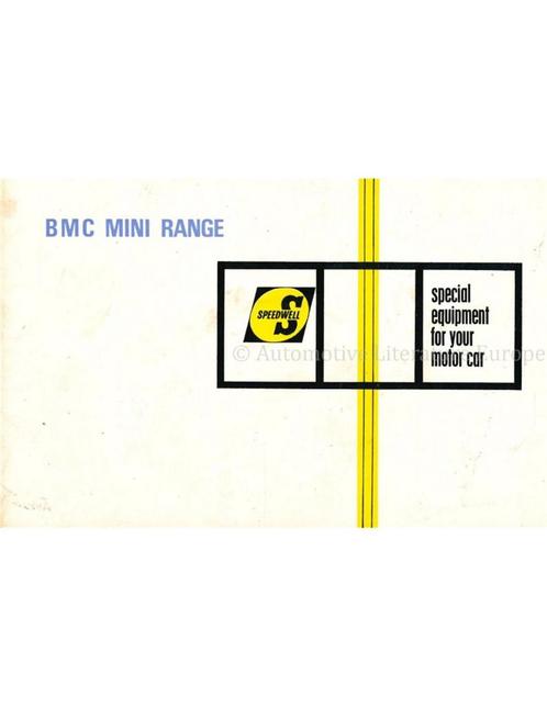 1968 MINI BMC SPECIALE BENODIGDHEDEN BROCHURE ENGELS, Boeken, Auto's | Folders en Tijdschriften