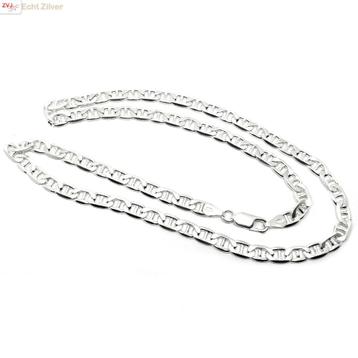 Zilveren 6.3 mm mariner schakel heren ketting 50 cm beschikbaar voor biedingen