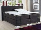 Electrische Boxspring President 90 x 220 Nevada Dark Grey, Nieuw, 90 cm, Eenpersoons, 220 cm