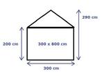 Premium Partytent PVC 3x8x2 mtr in Wit (3x8 meter), Verzenden, Nieuw, 2 meter of meer, Partytent