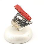 Koraal - 925 zilver - Ring - Italiaans vakmanschap, Nieuw