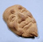 Okina - By Fumio Asakura (1883-1964) - Snijwerk Terracotta -