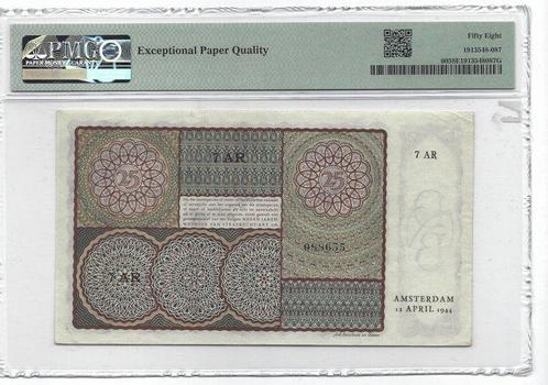 Nederland. - 25 Gulden 1944 - Pick 60 (Zonder Minimumprijs), Postzegels en Munten, Munten | Nederland