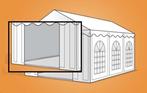 Eindwand PVC met deuringang 4 mtr breed BEIGE (Partytenten), Tuin en Terras, Partytenten, Verzenden, Nieuw, 2 meter of meer, Partytent