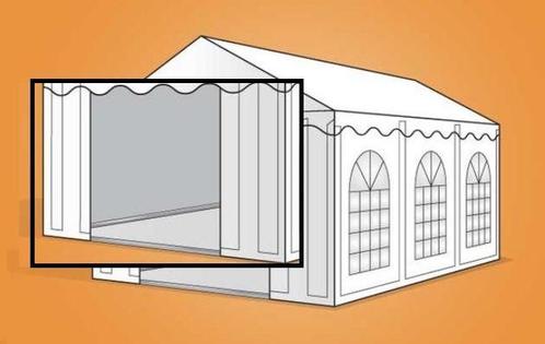 Eindwand PVC met deuringang 4 mtr breed BEIGE (Partytenten), Tuin en Terras, Partytenten, Partytent, Nieuw, 2 meter of meer, Verzenden