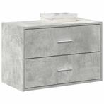 vidaXL Kast met 2 lades 60x31x40 cm bewerkt hout betongrijs, Kinderen en Baby's, Kinderkamer | Commodes en Kasten, Verzenden, Nieuw