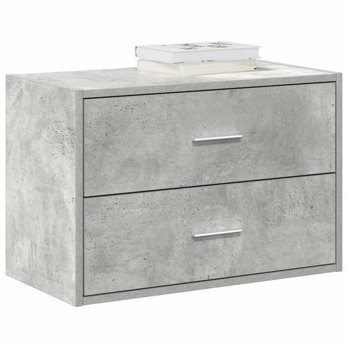 vidaXL Kast met 2 lades 60x31x40 cm bewerkt hout betongrijs, Kinderen en Baby's, Kinderkamer | Commodes en Kasten, Nieuw, Verzenden