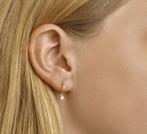 Marie Celeste oorringen met hangers zirkonia - 11 mm - Goud, Verzenden, Nieuw