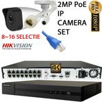 IP set van Hikvision met 8x2 MP PoE cameras en 16 kanalen N, Verzenden, Nieuw