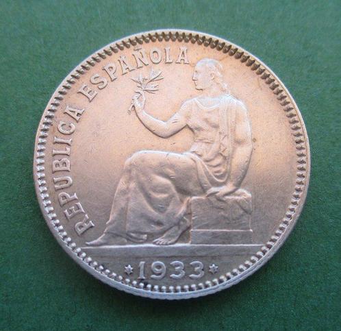 Spanje. 1 peseta 1933 *3-*4 (Zonder Minimumprijs), Postzegels en Munten, Munten | Europa | Niet-Euromunten