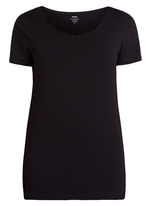 HEMA Dames t-shirt zwart, Kleding | Dames, Overige Dameskleding, Nieuw, Verzenden