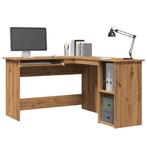 vidaXL Hoekbureau 120x140x75 cm bewerkt hout artisanaal, Verzenden, Nieuw