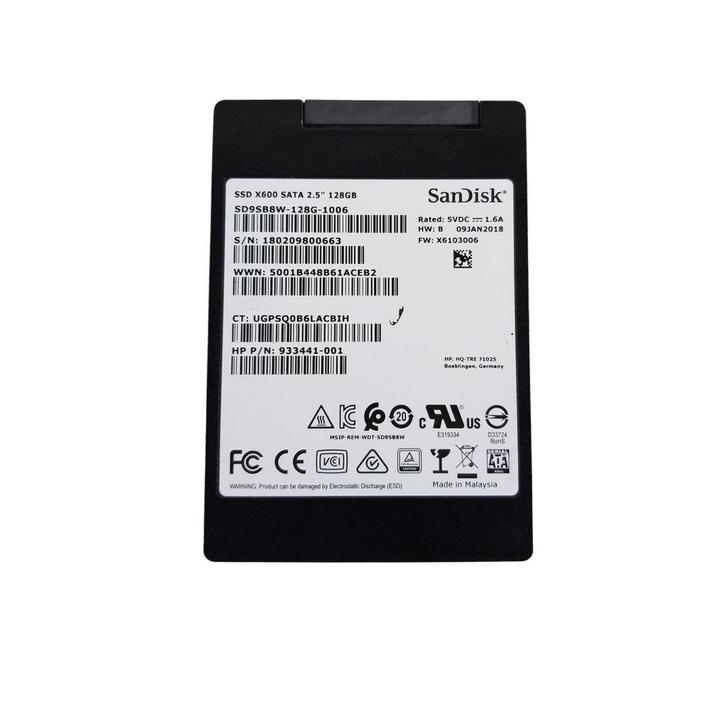 Sandisk X600 sata 128GB SSD 2,5 inch, Computers en Software, Harde schijven, Intern, Gebruikt, Ophalen of Verzenden