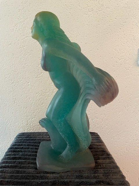 Daum - André Deluol - sculptuur, Amphitrite - 39 cm -, Antiek en Kunst, Antiek | Glas en Kristal
