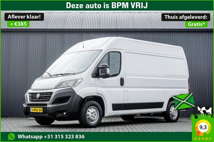 Fiat Ducato **2.3 MultiJet L2H2 | Euro 6 | 131 PK | Cruise |, Auto's, Bestelauto's, Lease, Handgeschakeld, Wit, Grijs, Stof, Diesel