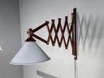 Wandlamp - Hout, Metaal - houten schaarlamp