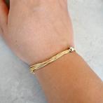 Bicolor gouden armband; Cetas | 19 cm (witgoud, Turks goud), Sieraden, Tassen en Uiterlijk, Armbanden, Ophalen of Verzenden, Gebruikt