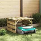 vidaXL Grasmaaier Garage Bruin 84 x 80 x 56 cm, Tuin en Terras, Verzenden, Nieuw