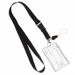 Fako Bijoux - Zwart Keycord + Pashouder Hard Plastic -, Verzamelen, Sleutelhangers, Verzenden, Nieuw