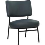 Leren fauteuil Rondo - Toledo Marine (blauw), Huis en Inrichting, Fauteuils, Nieuw, Ophalen of Verzenden, 50 tot 75 cm, Leer