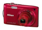 Nikon Coolpix S3300 Digitale Compact Camera - Rood, Verzenden, Zo goed als nieuw