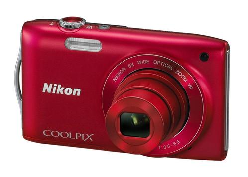 Nikon Coolpix S3300 Digitale Compact Camera - Rood, Audio, Tv en Foto, Fotocamera's Digitaal, Zo goed als nieuw, Verzenden