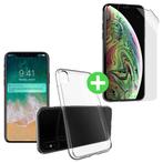 iPhone XS Max Transparant TPU Hoesje + Screen Protector, Telecommunicatie, Mobiele telefoons | Toebehoren en Onderdelen, Nieuw