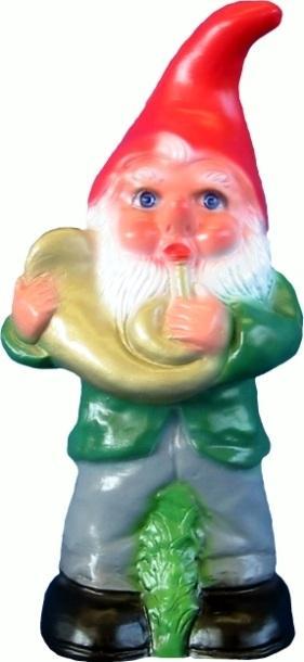 Tuinkabouter met blaasinstrument, Tuin en Terras, Tuinbeelden, Nieuw, Verzenden