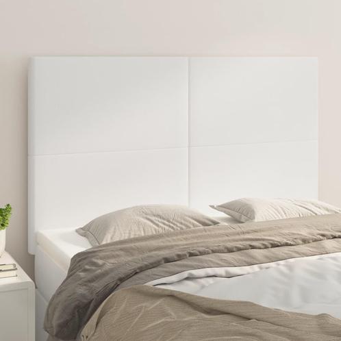 vidaXL Hoofdborden 4 st 72x5x78/88 cm kunstleer wit, Huis en Inrichting, Slaapkamer | Bedden, Wit, Nieuw, Overige materialen, Verzenden