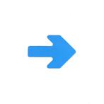 Pijl voor vloermarkering  -  Blauw  -  130 mm x 90 mm  -, Verzenden