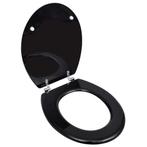 vidaXL Toiletbril simpel ontwerp MDF zwart, Nieuw, Verzenden
