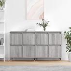 vidaXL Dressoirs 2 st bewerkt hout grijs sonoma eikenkleurig, Huis en Inrichting, Kasten | Dressoirs, Verzenden, Nieuw, Overige houtsoorten
