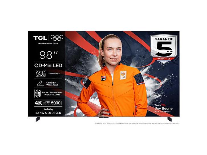 Tcl - MINI-LED 90-99 Ultra HD 4K TV - 98 inch, Audio, Tv en Foto, Televisies, 100 cm of meer, 4k (UHD), Nieuw, Overige merken