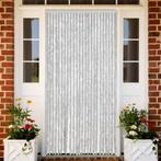 vidaXL Vliegengordijn 100x220 cm chenille grijs, Verzenden, Nieuw, Grijs